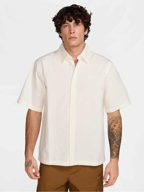 NWT Nike Men's Short-Sleeve Button-Down Shirt HJ2029-133